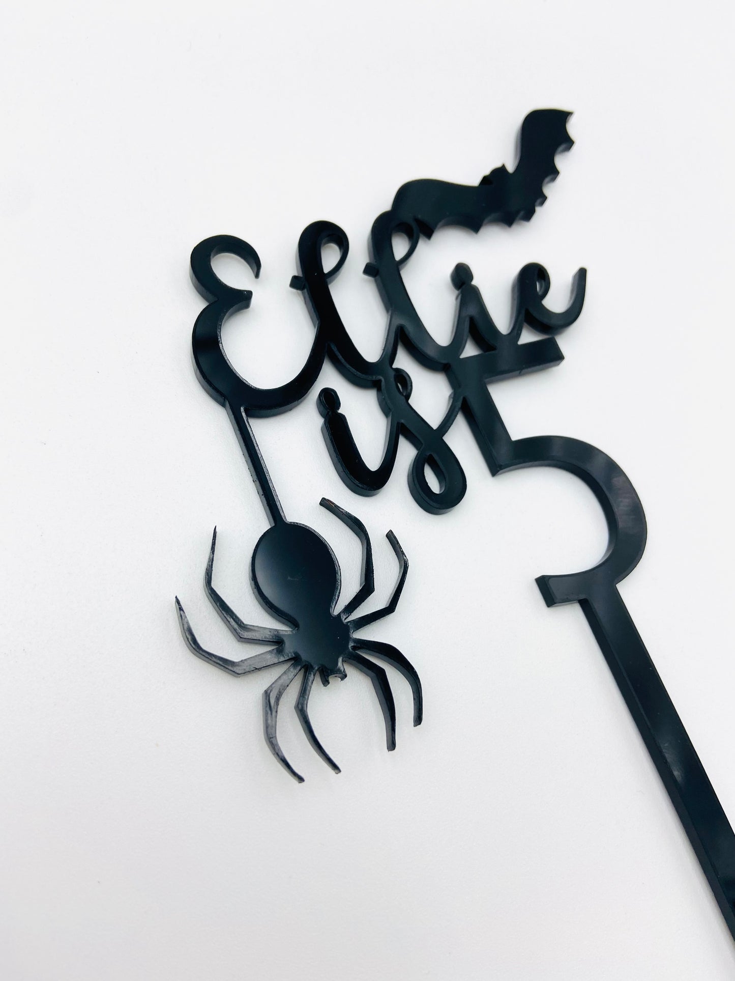 Spooky Halloween Birthday acrylic cake topper