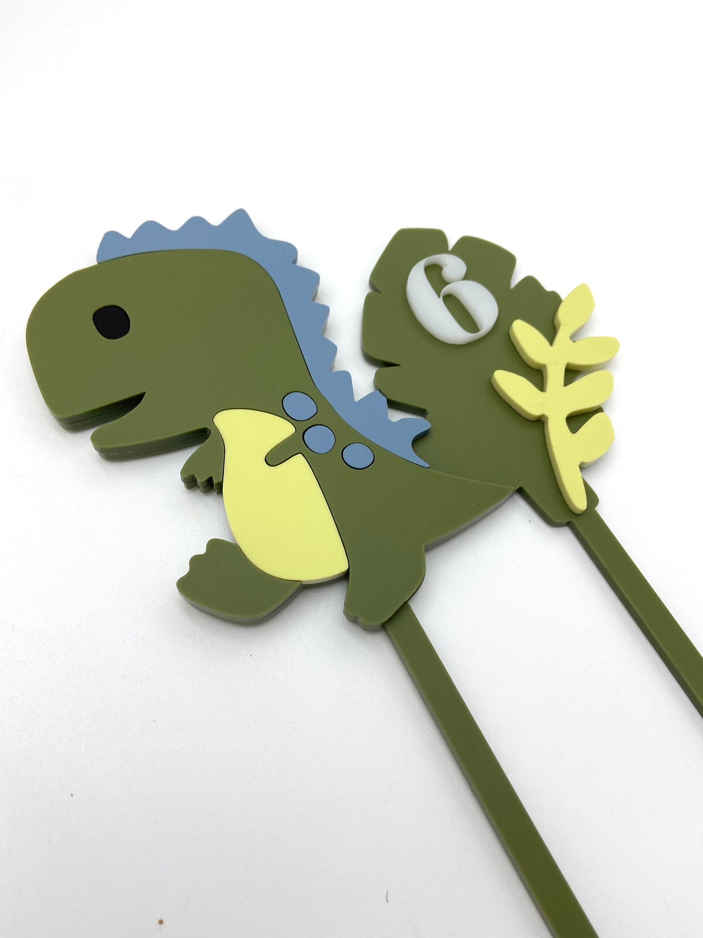 Dinosaur acrylic cake topper