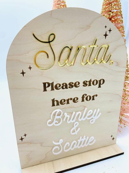 Santa, please visit our family sign