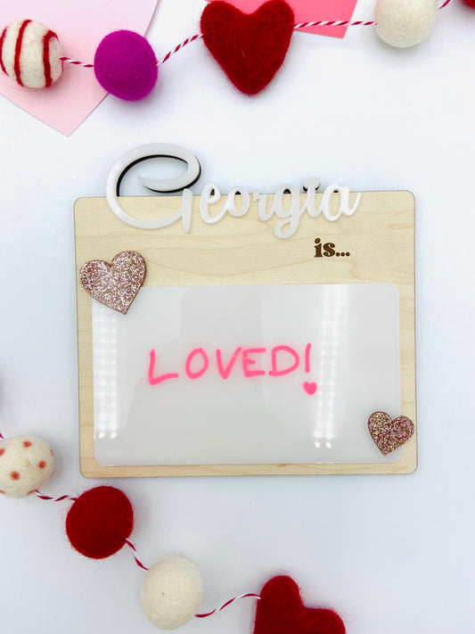 Dry Erase Affirmation board