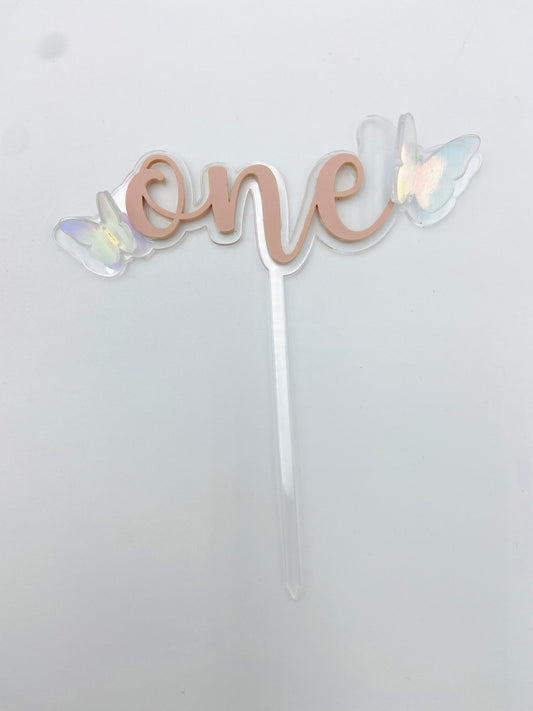 3D butterfly acrylic cake topper