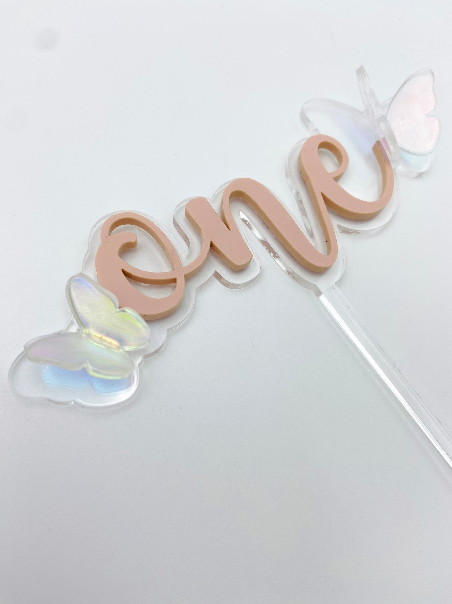 3D butterfly acrylic cake topper