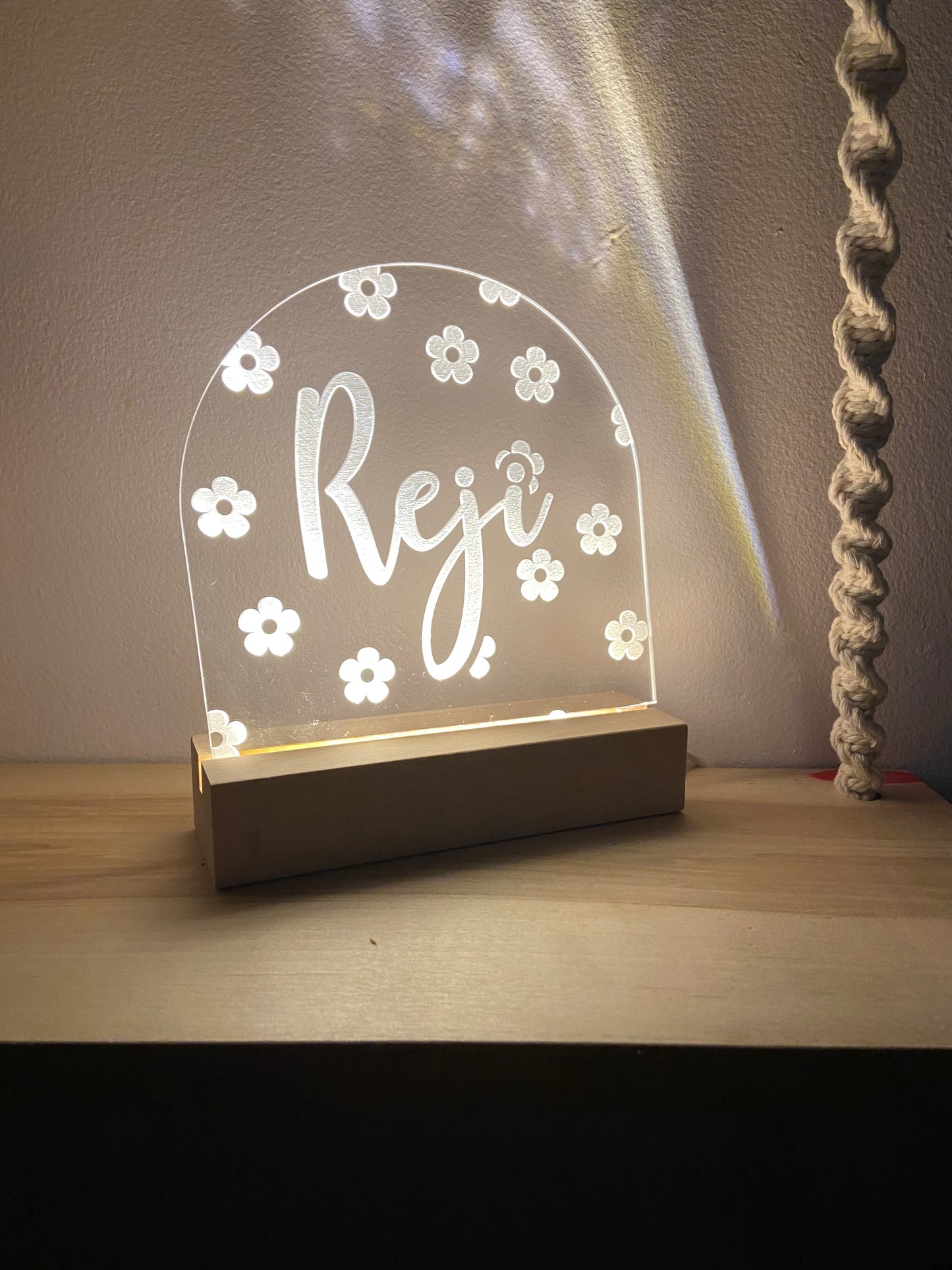 Personalized Daisy LED nightlight