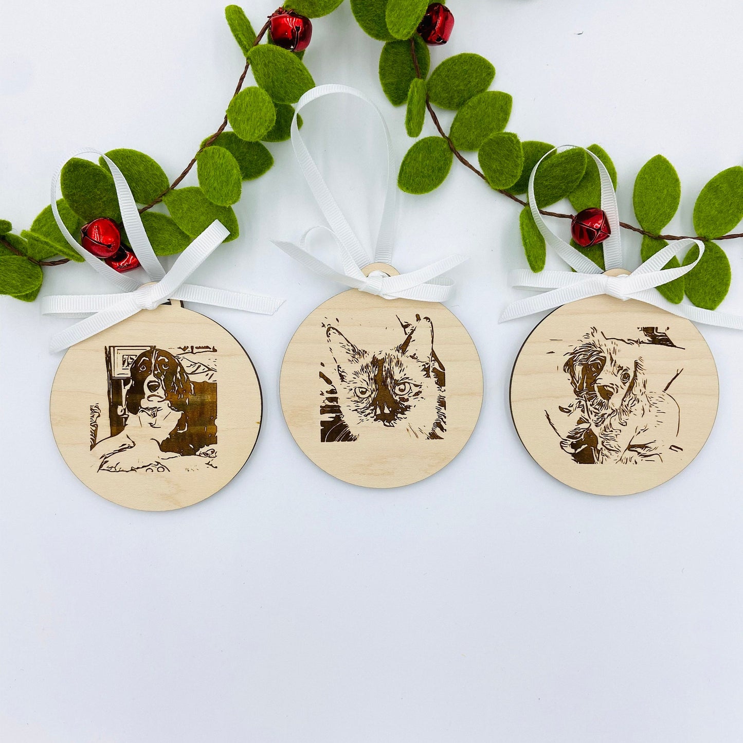 Custom engraved pet Christmas ornament