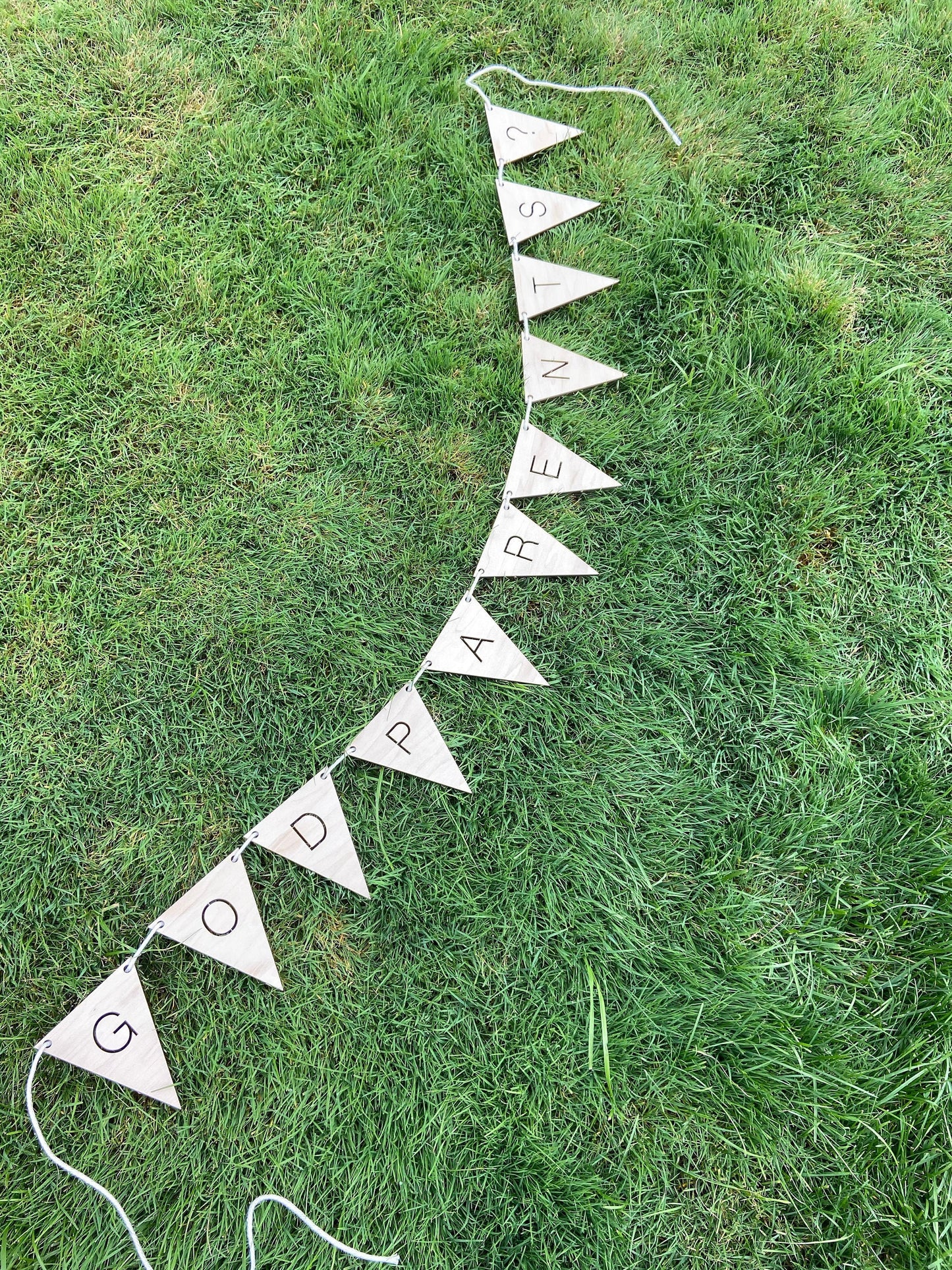 Wooden banner - custom letters