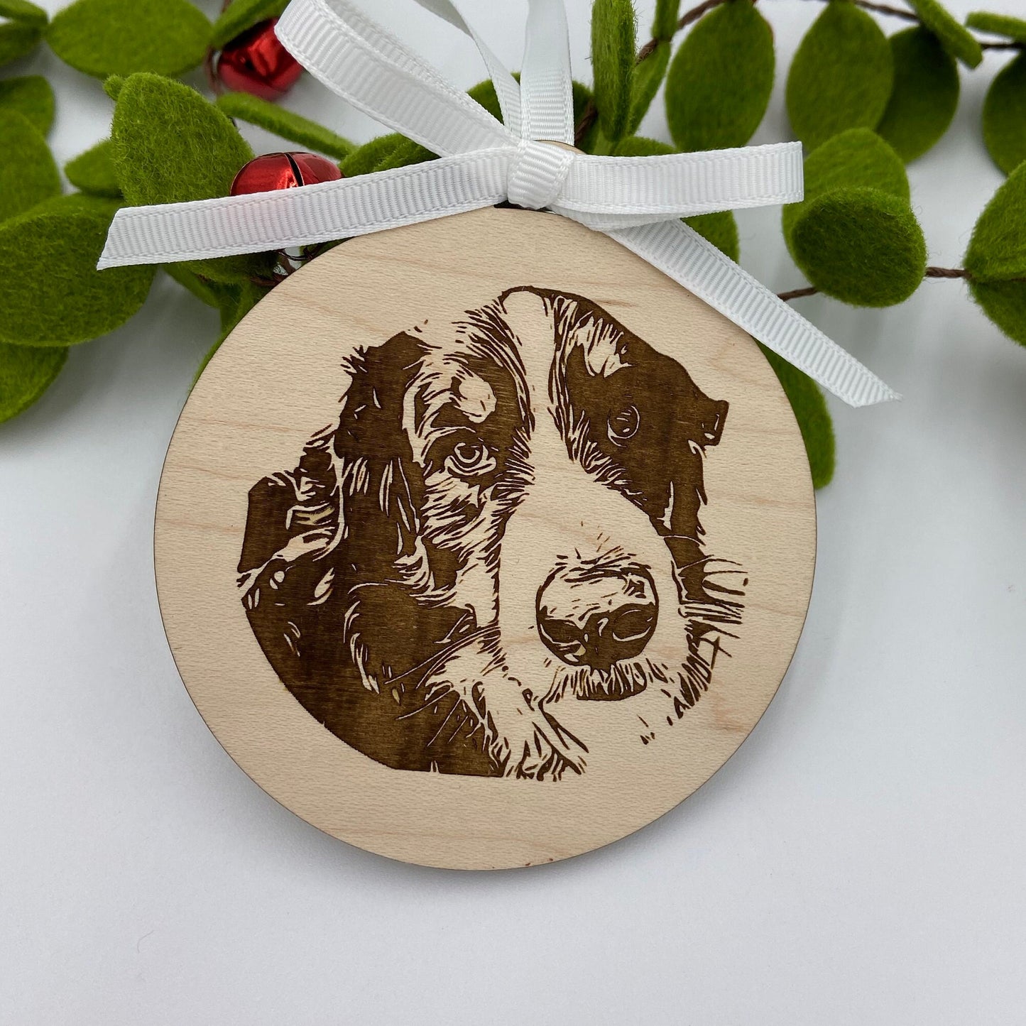 Custom engraved pet Christmas ornament