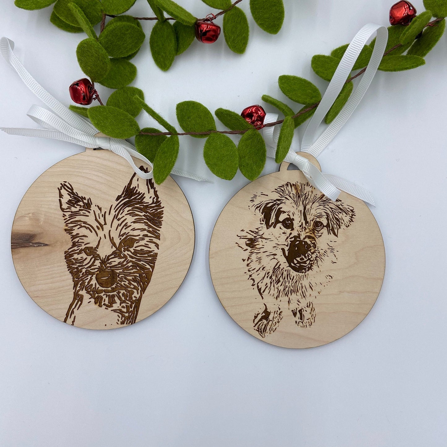 Custom engraved pet Christmas ornament