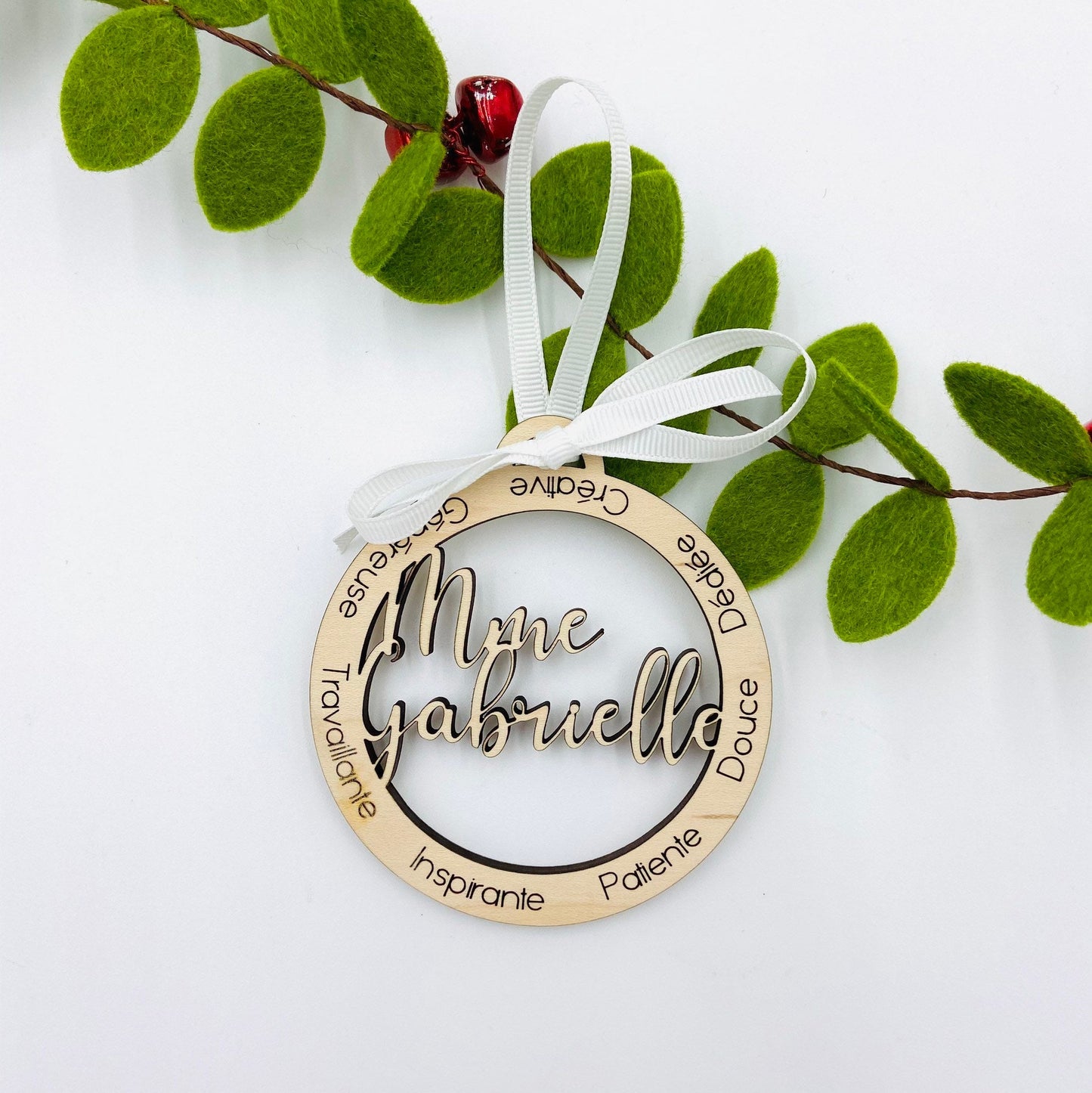 Custom teacher Christmas ornament