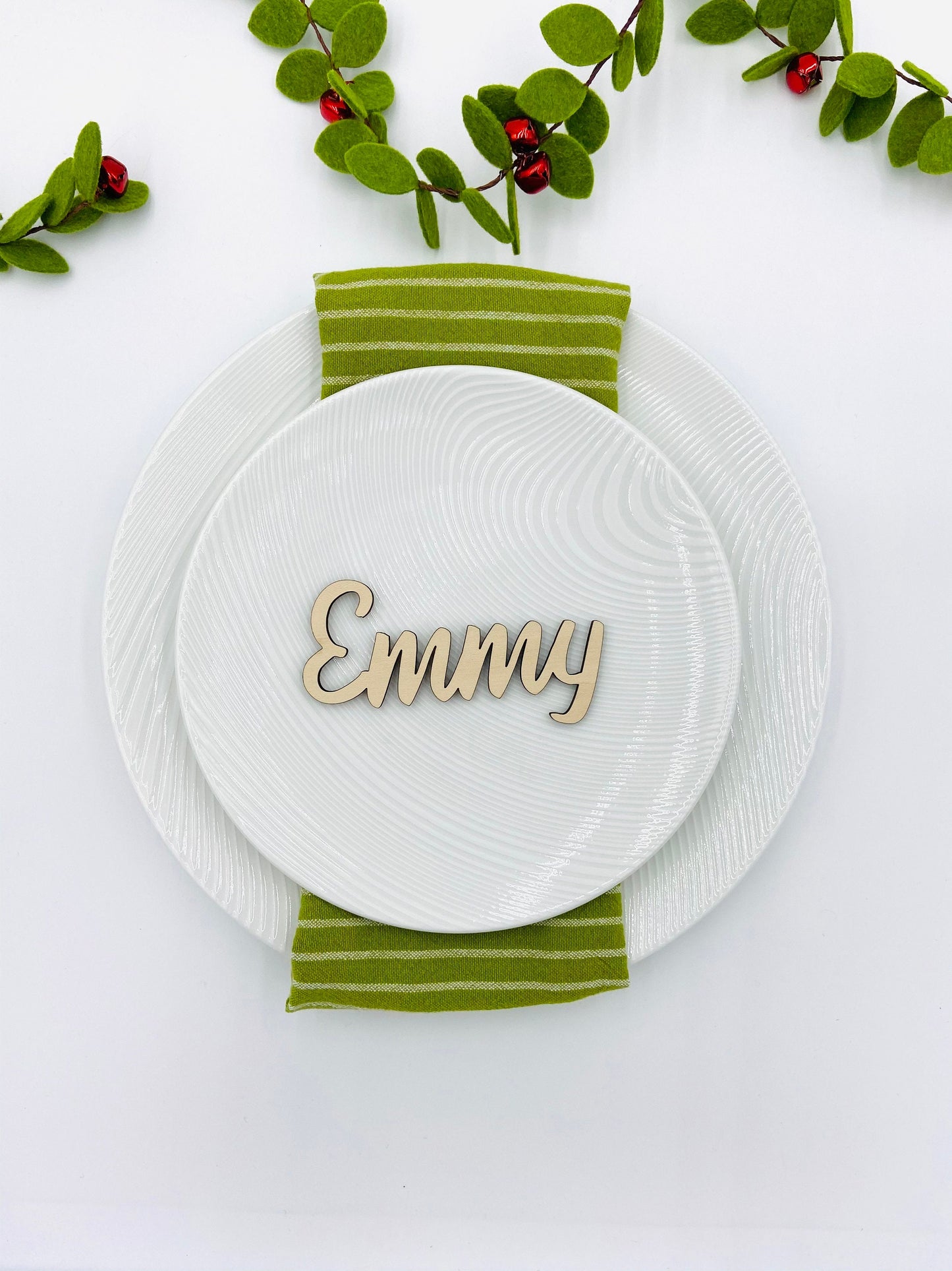 Laser cut personalized place settings