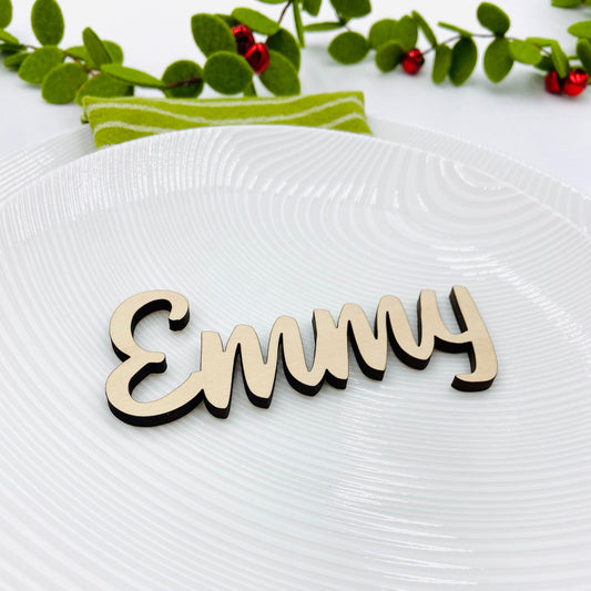 Laser cut personalized place settings