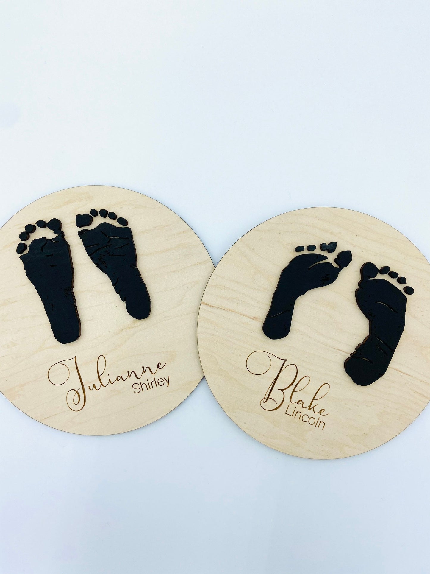 Actual baby footprint 3d sign