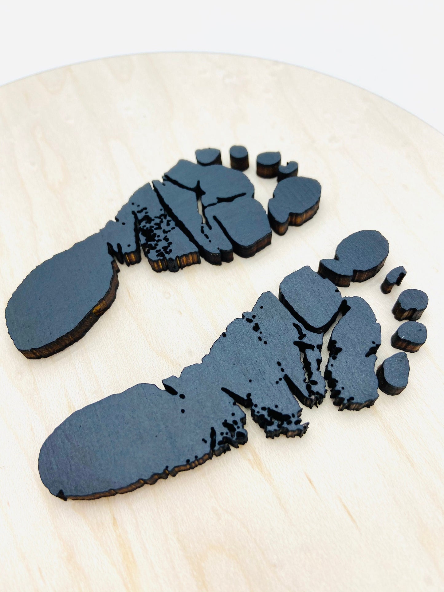 Actual baby footprint 3d sign