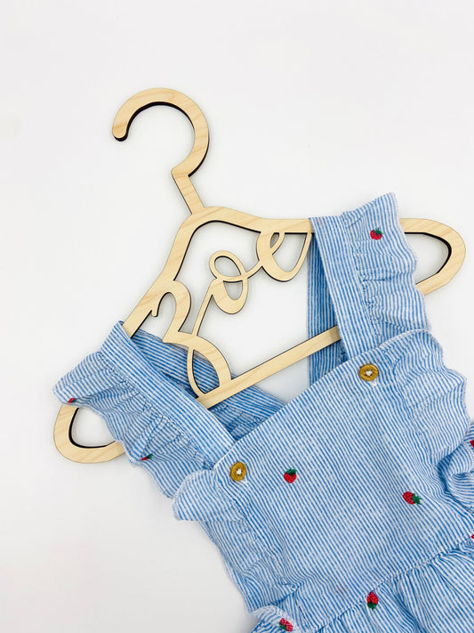 Custom baby/kids wooden hanger