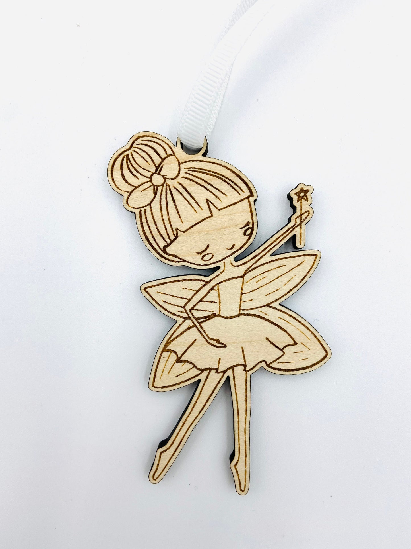 Fairy custom engraved Christmas ornament