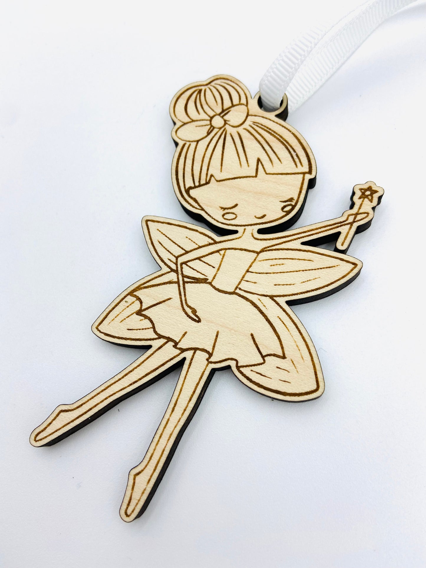 Fairy custom engraved Christmas ornament