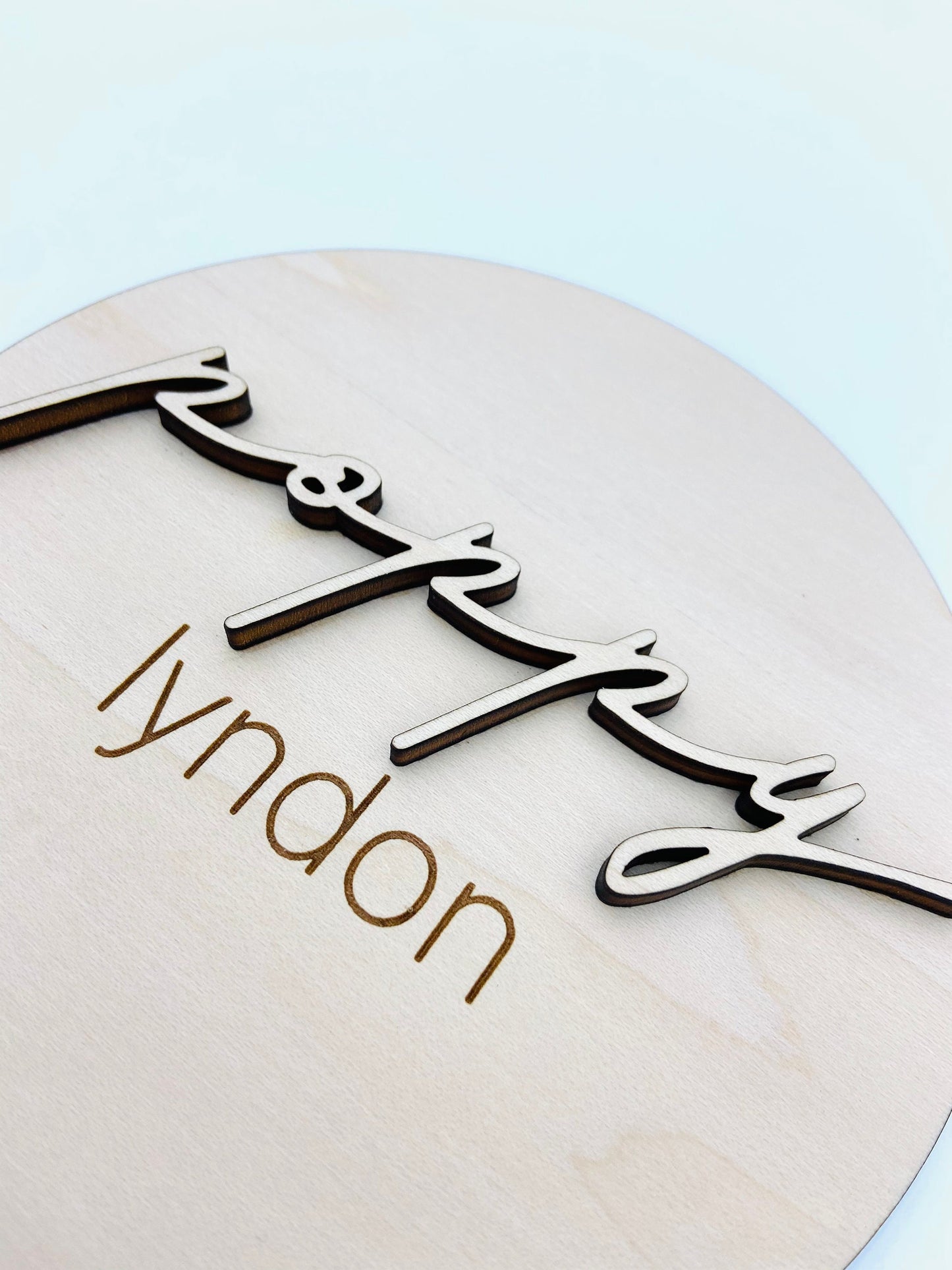 3D and engraved mini name sign