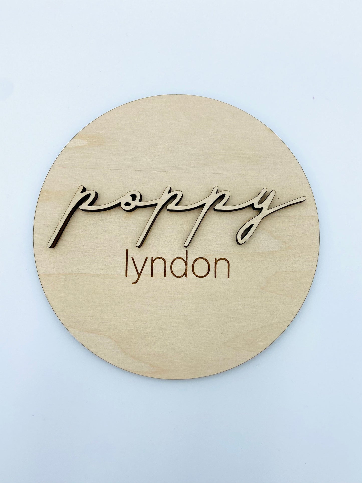 3D and engraved mini name sign