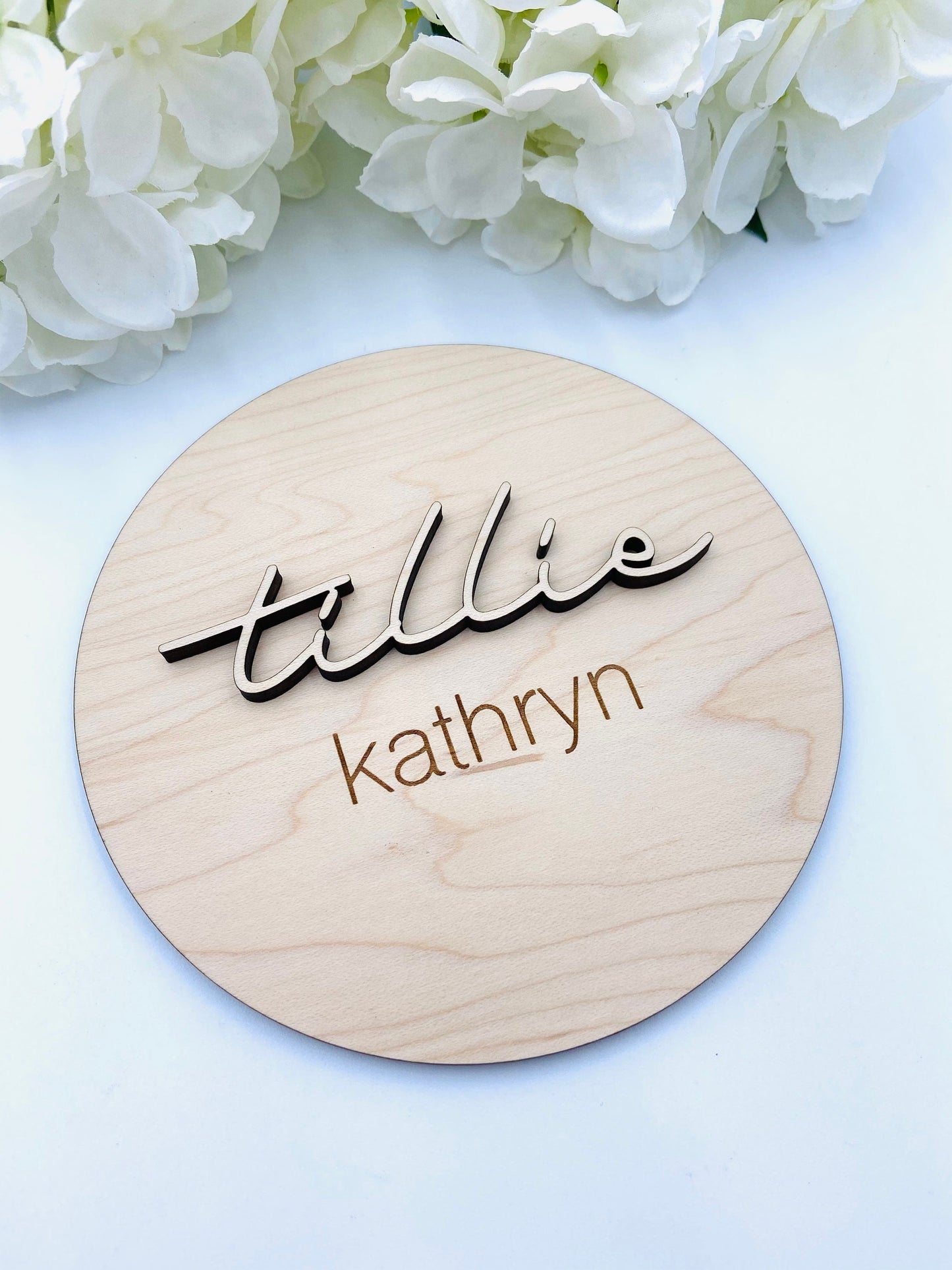 3D and engraved mini name sign