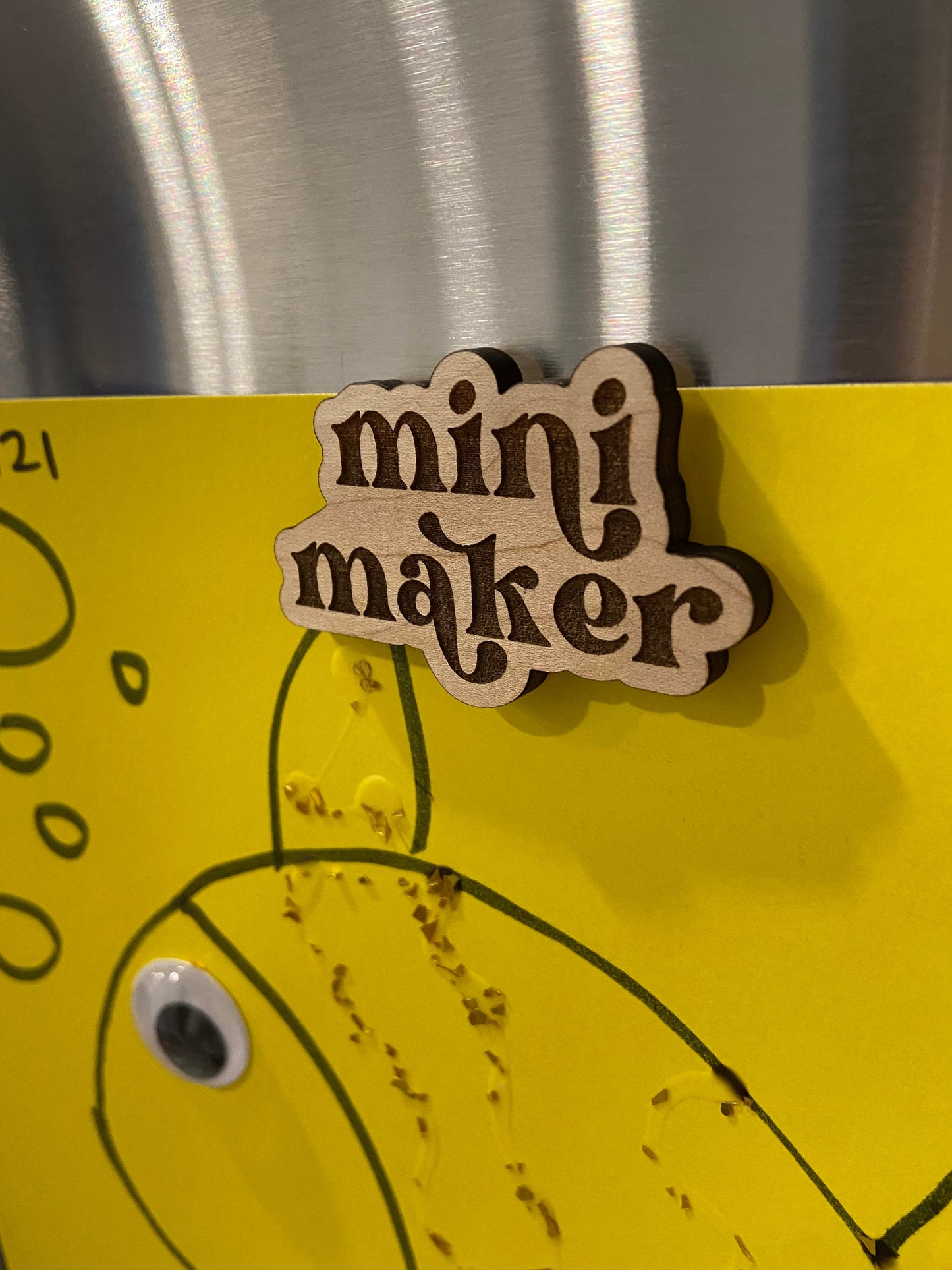 2 "Maker" kid's fridge magnets