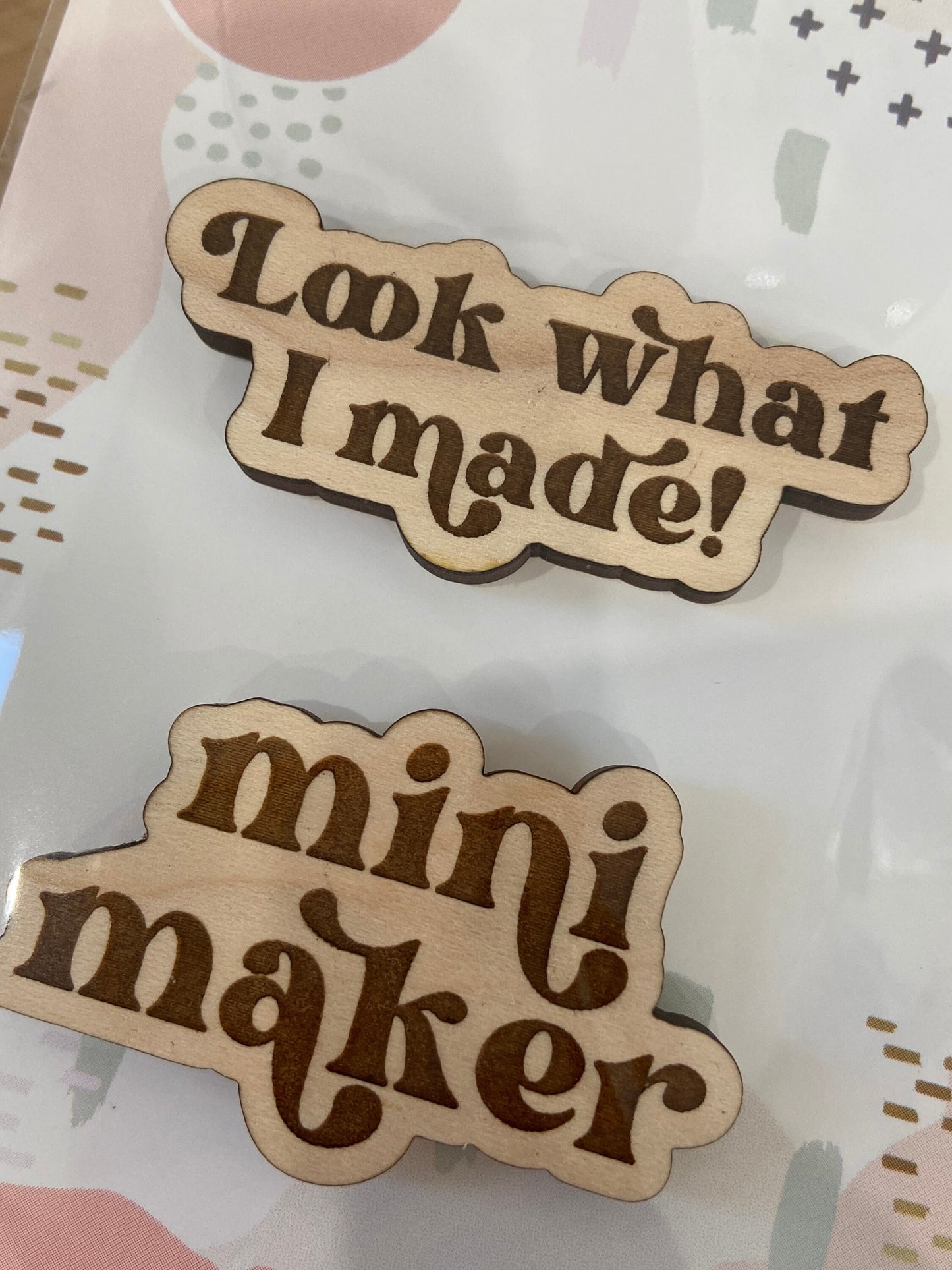 2 "Maker" kid's fridge magnets