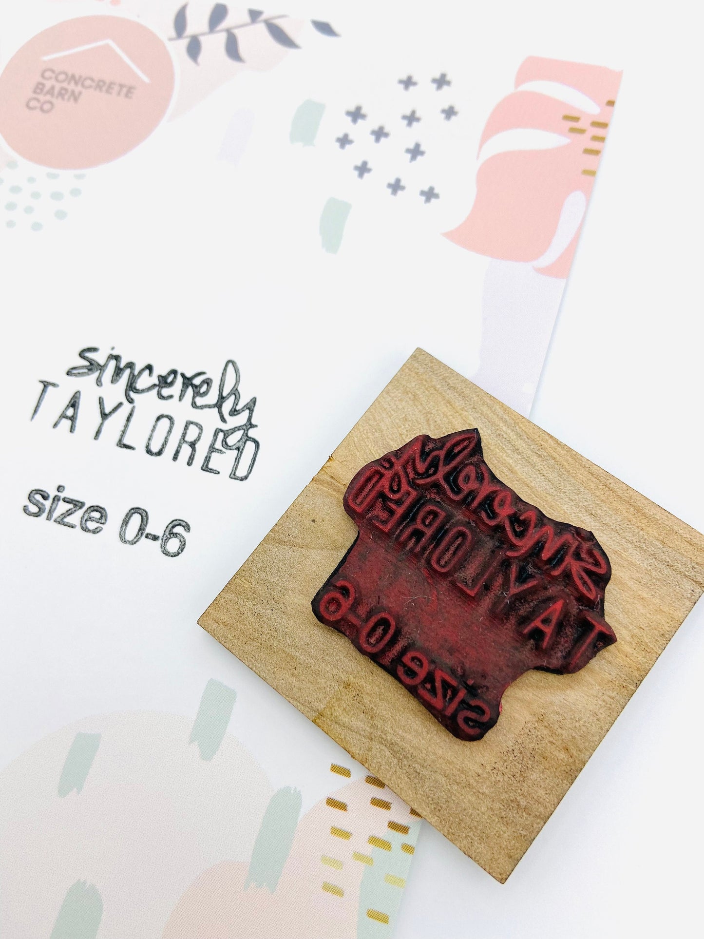 Business logo rubber stamp