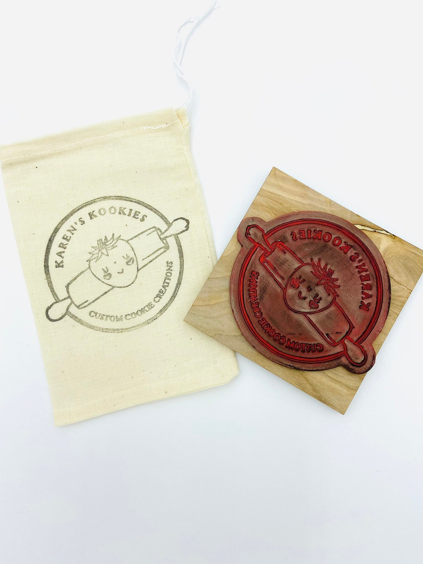 Business logo rubber stamp