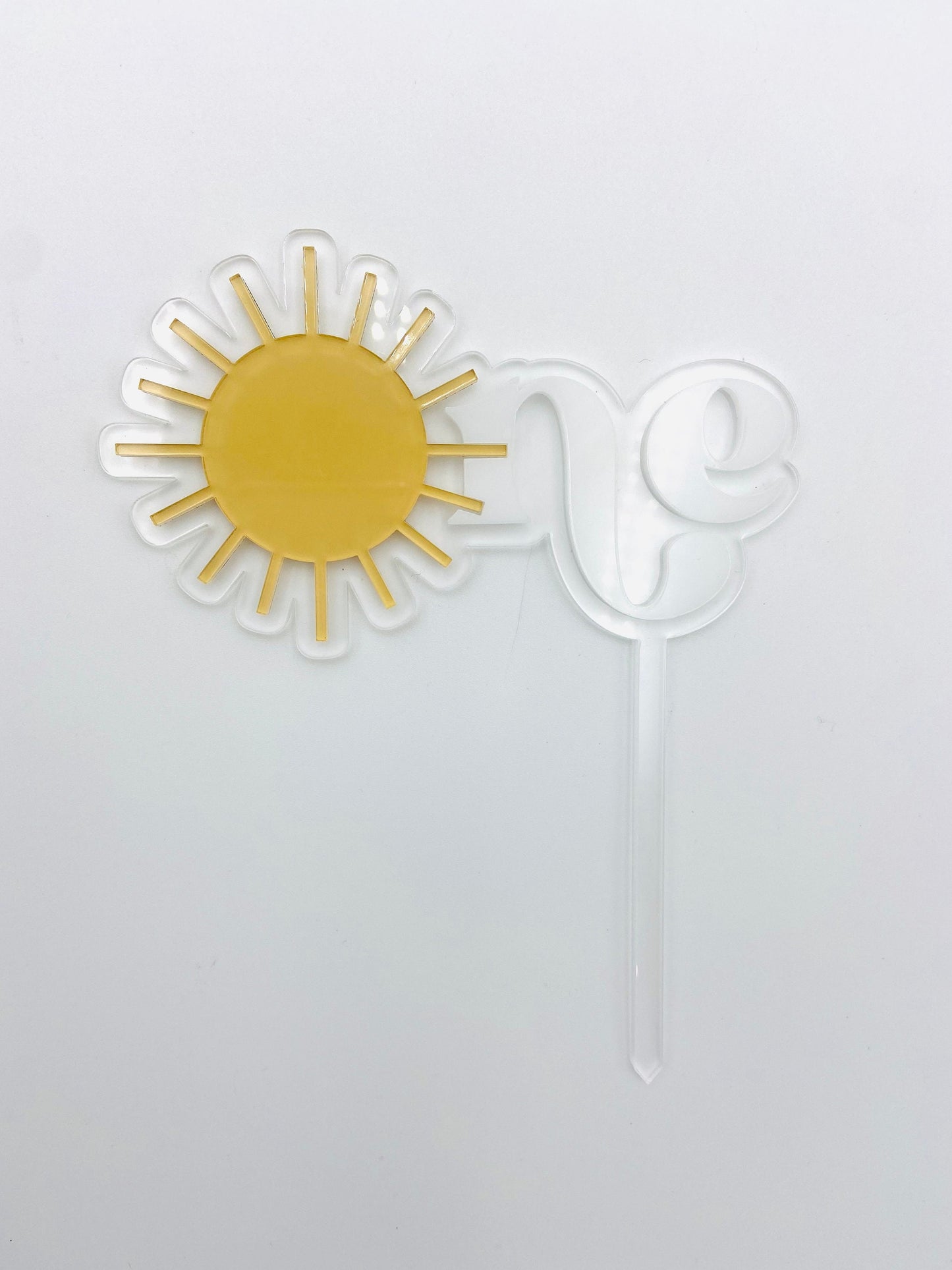 First trip around the sun - first birthday acrylic cake topper