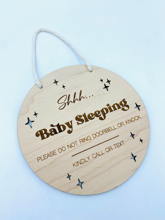 Baby sleeping sign